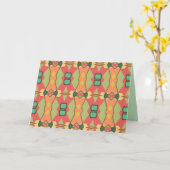 アフリカプリントグリーティングカード カード (黄色い花)