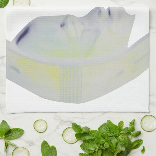 アフリカプリントハクナマタタデザイン キッチンタオル (折り畳み)