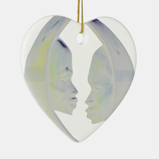 アフリカプリントハクナマタタデザイン セラミックオーナメント (右)