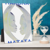 アフリカプリントハクナマタタデザイン フォトプラーク (側面)