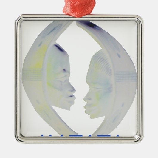 アフリカプリントハクナマタタデザイン メタルオーナメント (正面)