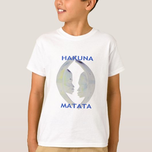 アフリカプリントハクナマタタデザイン Tシャツ (正面)