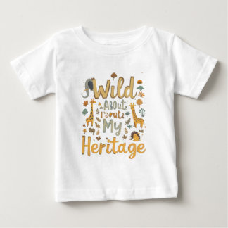 アフリカプリントベビー用ビブ誇りを持った – 私のルーツ ベビーTシャツ