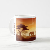 アフリカプリントマグ コーヒーマグカップ (正面左)