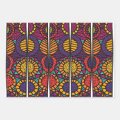 アフリカプリント包装紙 ラッピングペーパーシート (正面)