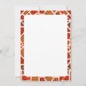 アフリカプリント日付カードの保存 セーブザデート (正面)