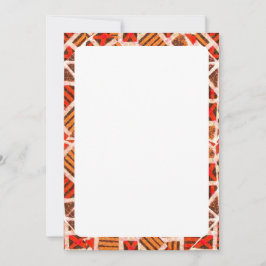 アフリカプリント日付カードの保存 セーブザデート