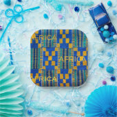 アフリカプリント結婚紙プレート ペーパープレート (パーティー)