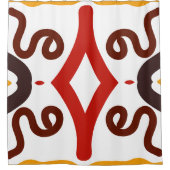 アフリカプリント部族模様シャワーカーテン シャワーカーテン (正面)