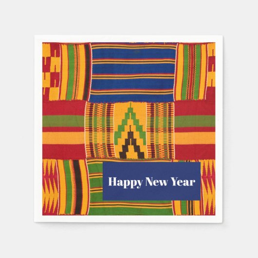 アフリカプリント スタンダードカクテルナプキン (正面)