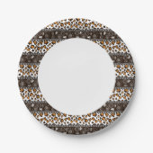 アフリカプリント（チーターの肌の模様） ペーパープレート (正面)