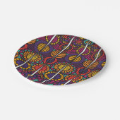 アフリカプリント ペーパープレート (アングル)