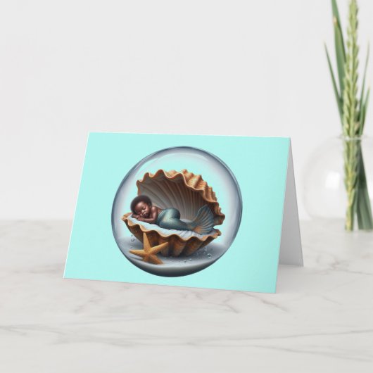 アフリカベビーマーメイドカード サンキューカード (正面)