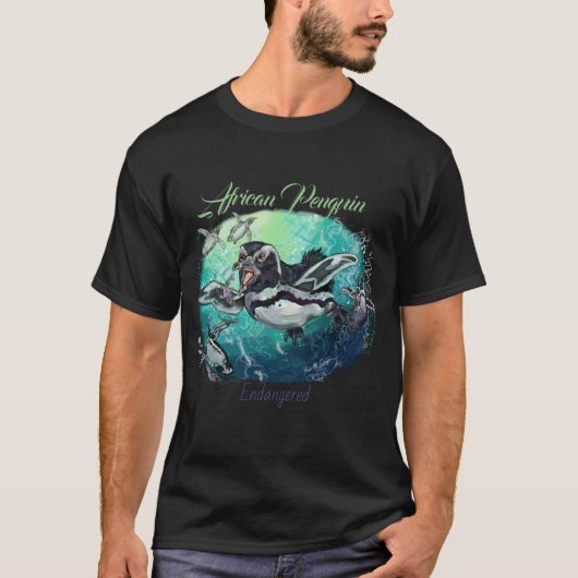 アフリカペンギン・フィッシュ・饗宴 Tシャツ (正面)