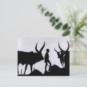 アフリカボーイシルエット ポストカード (スタンド正面)