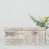 アフリカボーディングパス結婚式招待状 招待状 (スタンド正面)