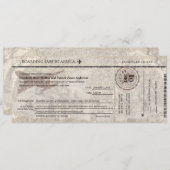 アフリカボーディングパス結婚式招待状 招待状 (正面/裏面)