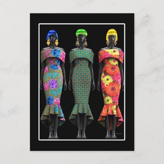 アフリカポップ・アートの美術 ポストカード (正面)