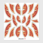 アフリカマスクアイコンコレクションコンタースタンプ シール (シート)