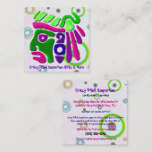 アフリカマスク天空3D地元ギフトショップ スクエア名刺 (正面/裏面)