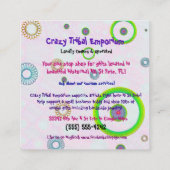 アフリカマスク天空3D地元ギフトショップ スクエア名刺 (裏面)