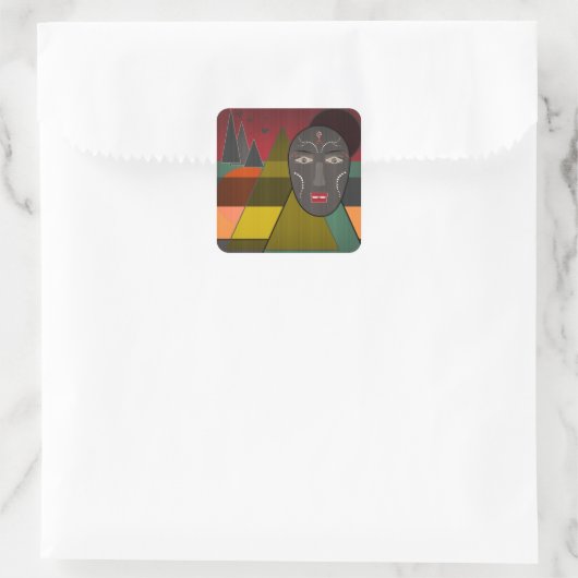 アフリカマスク スクエアシール (バッグ)