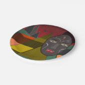 アフリカマスク ペーパープレート (アングル)