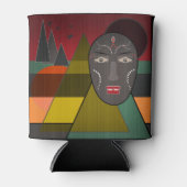 アフリカマスク 缶クーラー (正面)