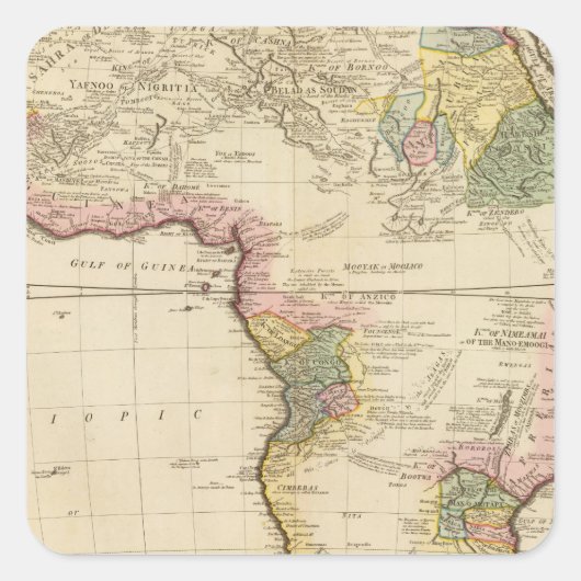 アフリカマップ スクエアシール (正面)