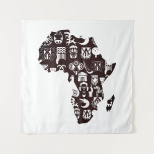 アフリカマップ タペストリー