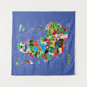 アフリカマップ タペストリー (正面(横))