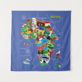 アフリカマップ タペストリー (正面)