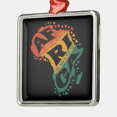 アフリカマップ メタルオーナメント (左)