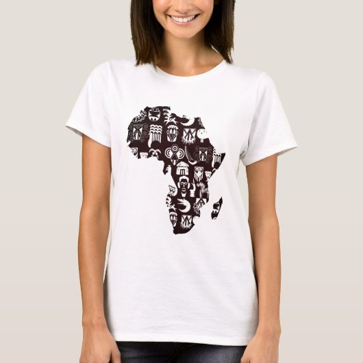 アフリカマップ Tシャツ (正面)