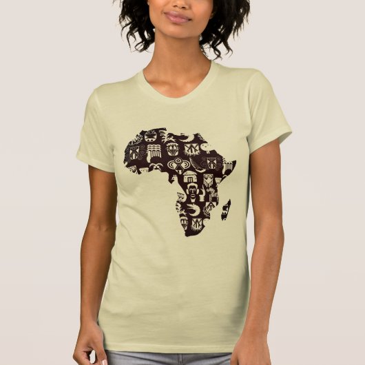 アフリカマップ Tシャツ (正面)