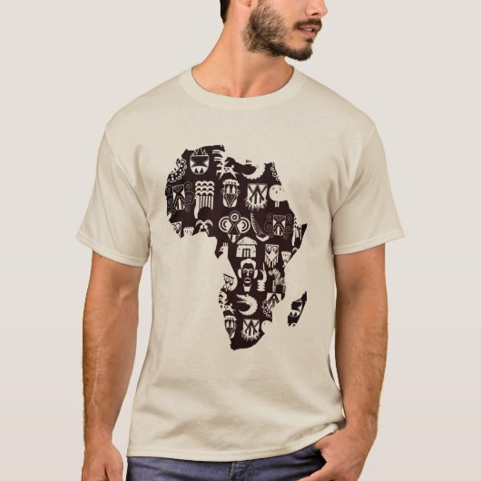 アフリカマップ Tシャツ (正面)