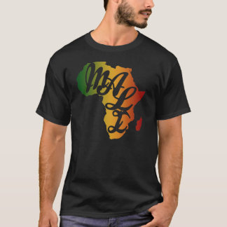 アフリカマリ色の原稿のTシャツ Tシャツ