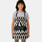 アフリカマロコ波幾何学的金ゴールドパターン エプロン (インサイチュ)