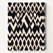 アフリカマロコ波幾何学的金ゴールドパターン ノートブック (裏面)