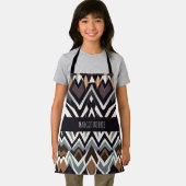 アフリカマロッコ三角幾何学茶色のパターン エプロン (インサイチュ)