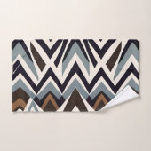 アフリカマロッコ三角幾何学茶色のパターン バスタオルセット (ハンドタオル)