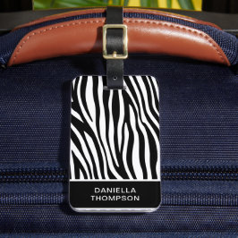 アフリカモダンの山ゼブラ印刷パターン旅行 ラゲッジタグ