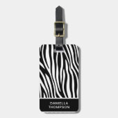 アフリカモダンの山ゼブラ印刷パターン旅行 ラゲッジタグ (正面縦)