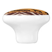 アフリカモダンチーター族のトライバルパターンアニマルプリント セラミックノブ (側面)