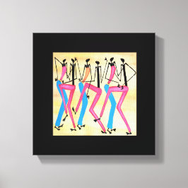 アフリカモダンハッピーリズムダンス キャンバスプリント