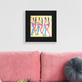アフリカモダンハッピーリズムダンス キャンバスプリント (インサイチュ (リビング))