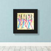 アフリカモダンハッピーリズムダンス キャンバスプリント (インサイチュ (ウッドフロア))