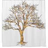 アフリカモダンパターン:  あらためてアフリカ シャワーカーテン (正面)