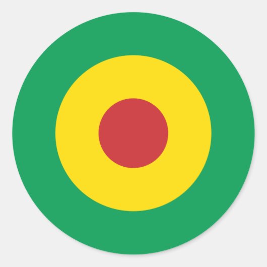 アフリカモダンラウンドステッカー ラウンドシール (正面)