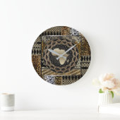  アフリカモチーフグラフィック大時計 ラージ壁時計 (ホーム)